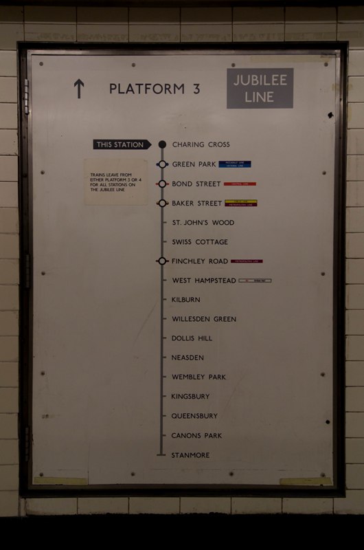 Jubilee Line Route Map